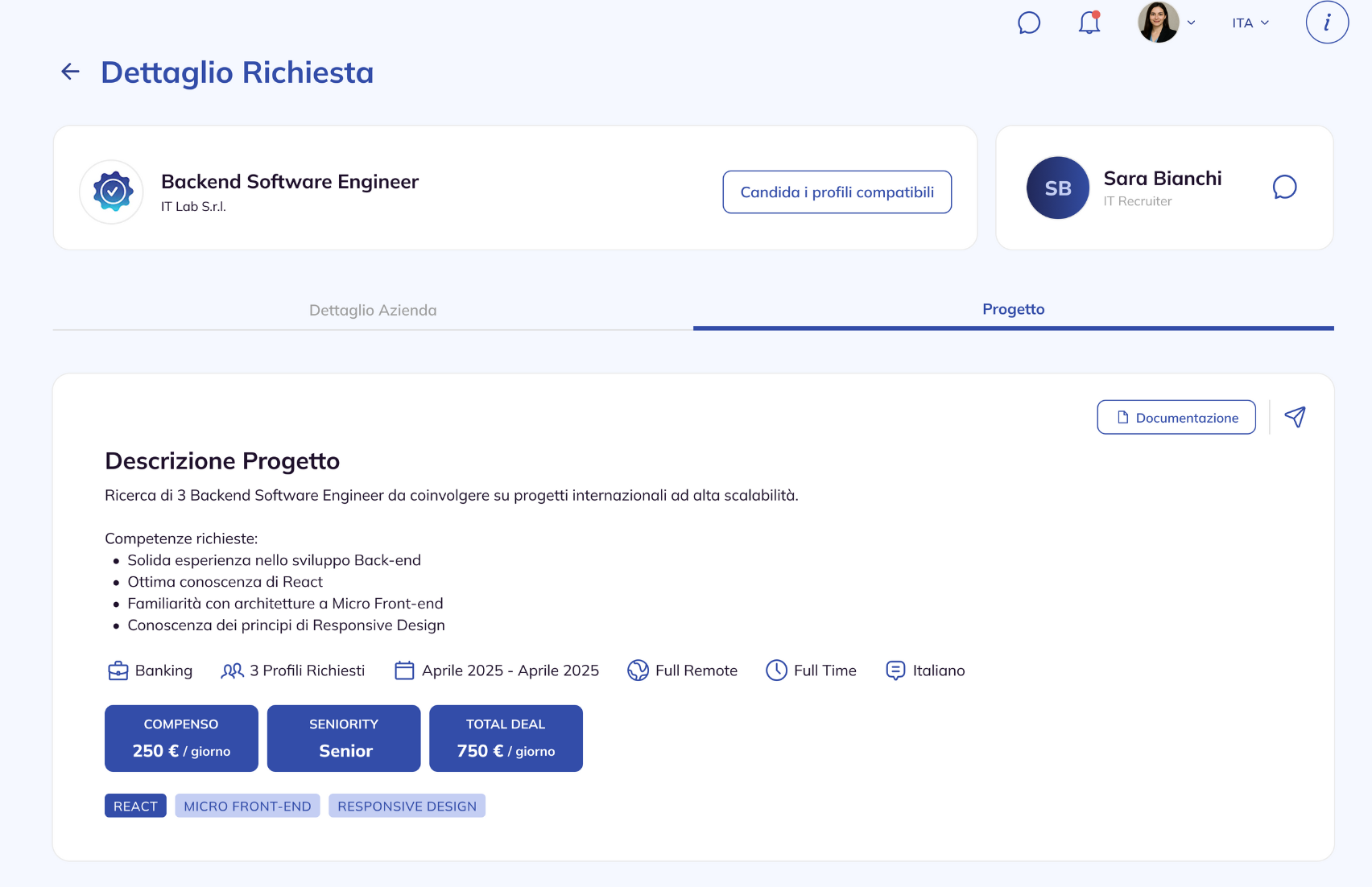 Dettaglio richiesta 2.0