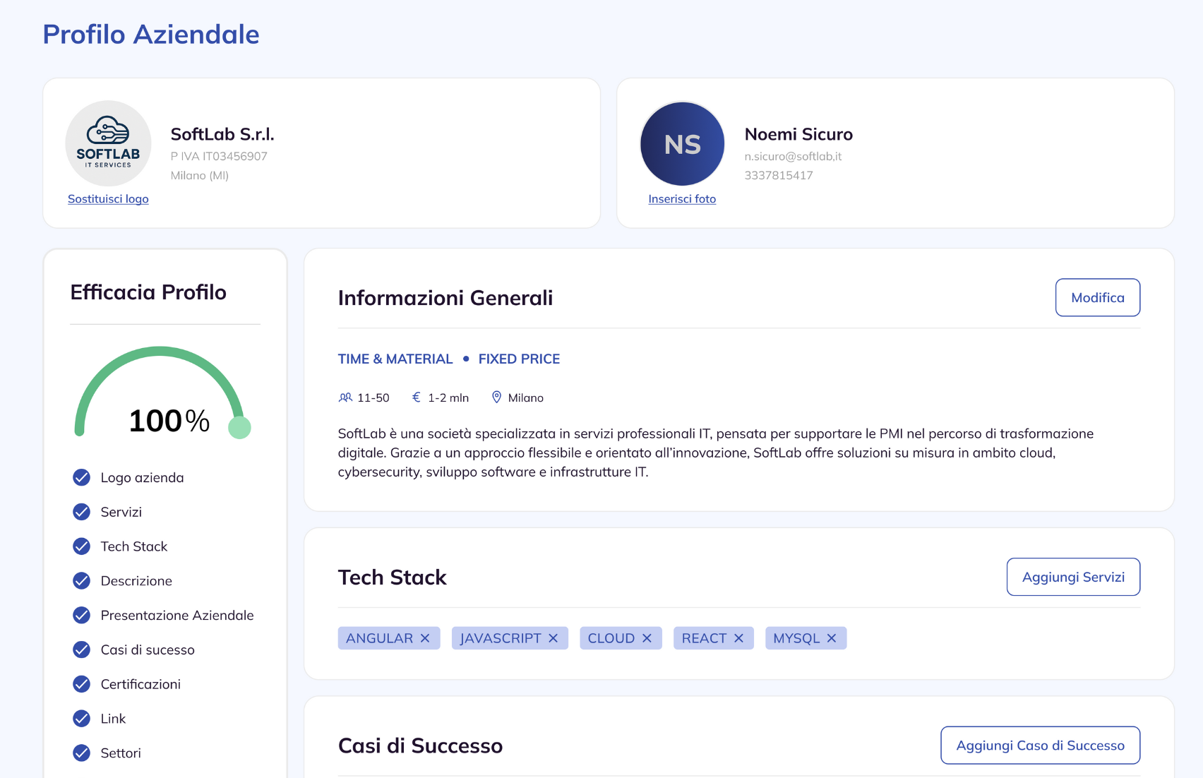 profilo aziendale